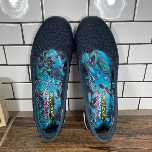 Skechers Microburst One Up Womens Size 8.5 Shoes Charcoal Comfort Slip On - Picture 6 of 12